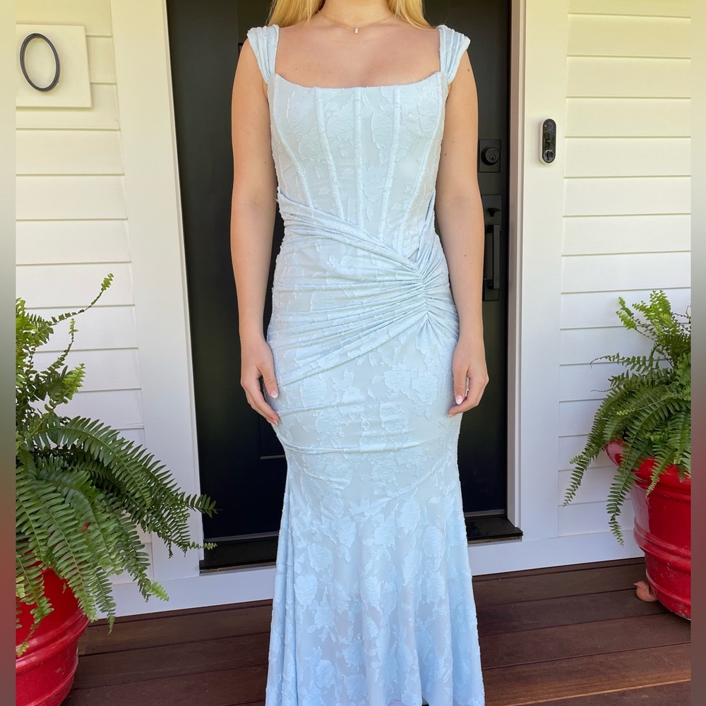 House of CB “Cesca” Bluebell Floral Maxi Dress